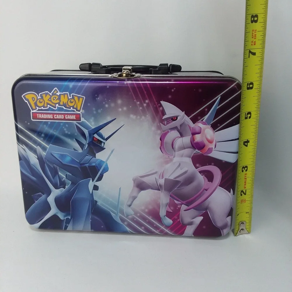 Pokemon Trading Card Game Tin Lunchbox Pencil Case Dialga Palkia Pikachu Grookey